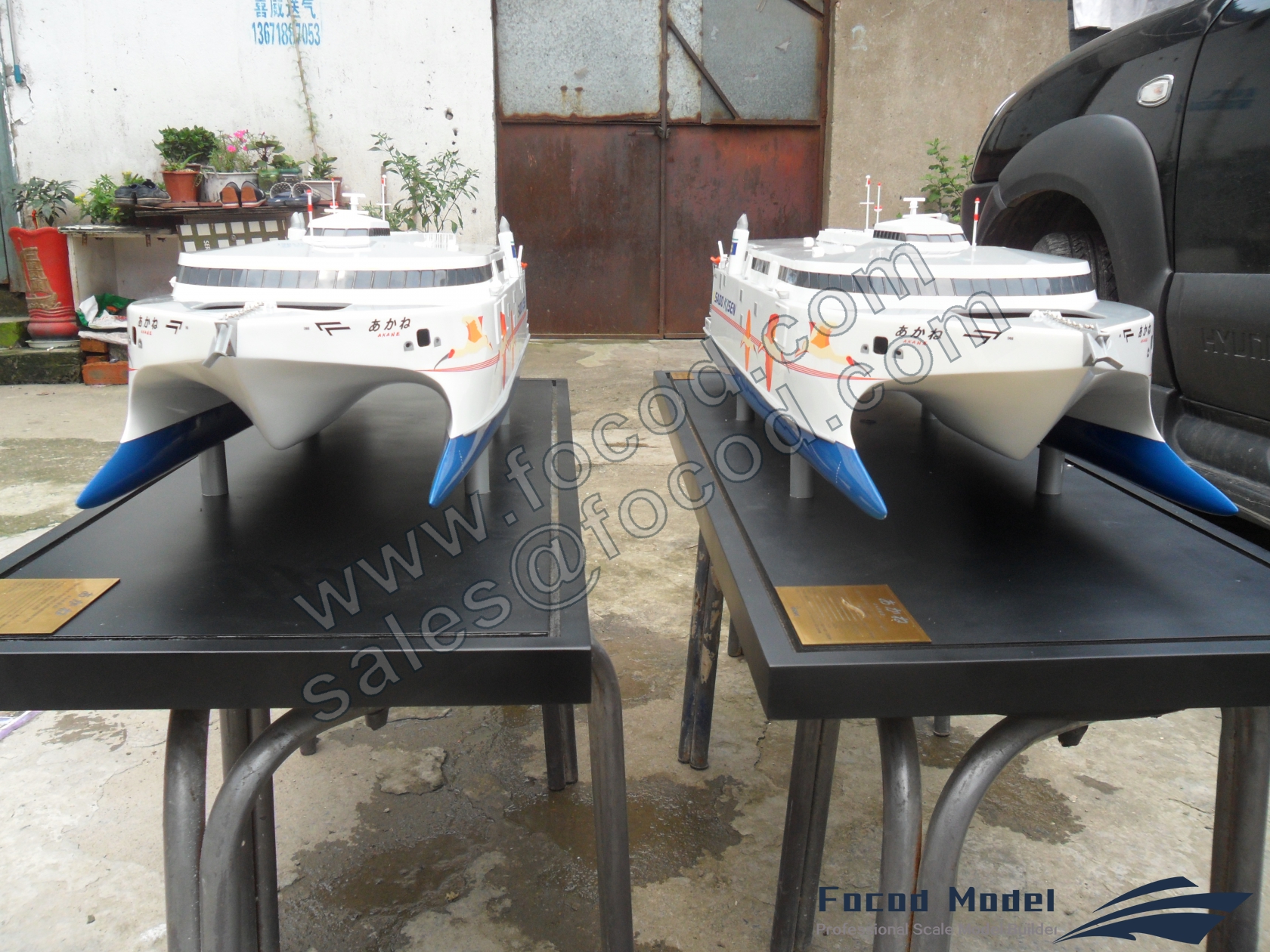 customized model of 85m WAVE PIERCING CATAMARAN